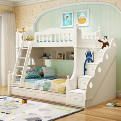 High and low beds, double beds, multifunctional beds, boys and girls, two beds, children's furniture combination bed upper and lower berth 1200mm*1900mm High-low bed + ladder cabinet More combinations