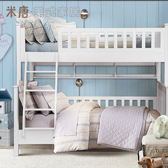 American country grey wood, all solid wood bed and bed, children's bed and bed, Tang Tang American style home 1200mm*2000mm Ash black walnut Only high and low beds
