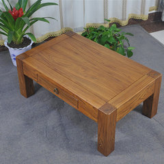 The old elm table with drawer windows small tea table table table table tatami platform wood table Non gel natural 3D coconut palm + egg sponge Ready