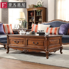 New Devan Faith Ni furniture, American country all solid wood long tea table, 1.3 meter European style coffee table Ready 1300*830*460