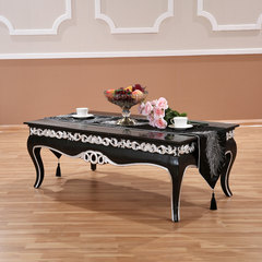 European wood coffee table tea table new classical furniture living room wood tea table French coffee spot Ready Black Silver