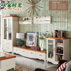 The TV cabinet wood cabinet American country TV cabinet set TV background wall garden Assemble TV cabinet
