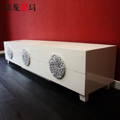 Hanlong Chi Ma modern garden design decoration living room furniture audio-visual cabinet Huaying six pumping TV cabinet J182 Ready Solid wood board, Fraxinus mandshurica, black