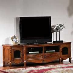 Living room furniture, American TV cabinet, solid European TV cabinet, country cabinet, TV cabinet Ready Deep Cherry
