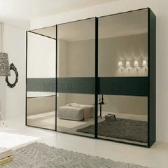 The design of large Ka tinted glass sliding door wardrobe bedroom whole wardrobe sliding door manufacturers selling custom W160*D60*H225 2 door Assemble