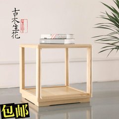 Sofa corner, a few solid wood, modern simple side table, new Chinese square square, mini tea table, living room 50*50*50