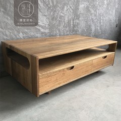 Inside and outside the house, Nordic solid wood hollow coffee table, a simple fashionable tea table, rectangular tea table Ready aSH