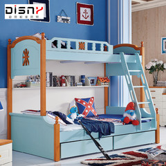 Children bed bed, Mediterranean high and low bed pressure, high box, solid wood double bed, 1.35 meters boy bed 1350mm*2000mm Up and down high box More combinations