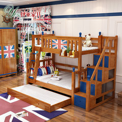 Low bed bed boy child bed 1.35 bed cluster bed double bed Tuochuang girl child bedroom furniture 1350mm*1900mm Low bed + + Tuochuang ladder cabinet (hot explosion models) More combinations