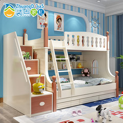 Children's bed on the bed double bed bed mother bunk bed solid wood bunk bed and adult boy combined bed 1200mm*1900mm Double bed + Tuochuang [white] assembly More combinations