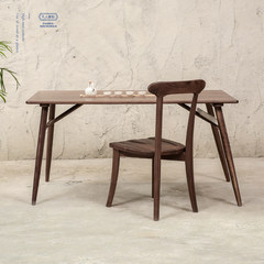 Solid wood furniture, logs, black walnut, oak, cherry wood table, desk, desk, Japanese style Nordic table 2 meter oak