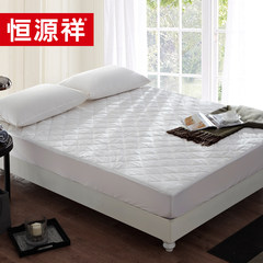 Hengyuanxiang cotton satin quilted mattress cover fitted Simmons bed cushion protection 1.5m1.8 meters thick white 180× 200cm