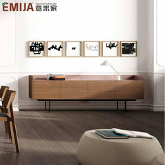 Eamija Nordic modern minimalist dining cabinets, TV cabinets, walnut color lockers, furniture, customized rice home Ready 160*46*70 high