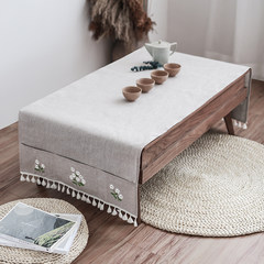 Table cloth cloth embroidered tablecloth pastoral rectangular TV cabinet cloth cover towels small fresh Nordic tablecloth love 90*130cm