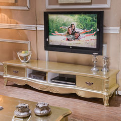 Dark European style solid wood carved TV cabinet, floor cabinet, French engraving and TV cabinet Ready Foil plate