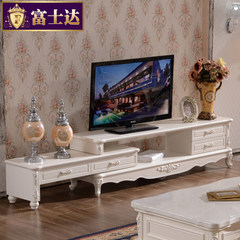 New retractable TV cabinet, European style French TV cabinet, coffee table, TV cabinet, ivory cabinet Assemble 190----290*40*50cm