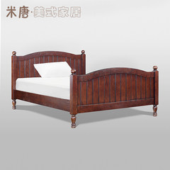 American country classic children's bed ash all solid wood bed single bed cylindrical bed American Home Furnishing 1200mm*1900mm The black walnut wood ash Frame structure