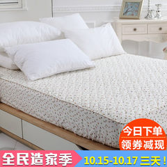 The more popular mattress pad thin cotton bedding slip flowers dream cleaning pad genuine 1.2m1.5 1.8 meters Army green 120× 200cm