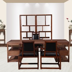Guanyao modern new Chinese style furniture wood desk desk chair Zen desk unit model calligraphy table bookshelf yes