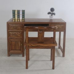 Primitive log furniture, modern simplicity, Chinese antique desk, computer desk, solid wood desk and chair combination