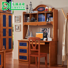 Children's desk, American desk, all solid wood children's desk, computer desk, desk, bookshelf, oak furniture Right angle desk (without chair) yes