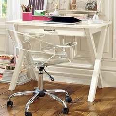 Solid wood desk, home desk, desk, desk, custom, simple modern desk for students, desk with drawer Milky white no