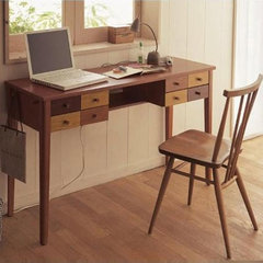 The Mao pastoral small fresh creative study desk computer desk desk desk simple solid wood bedroom White wide 900mm no