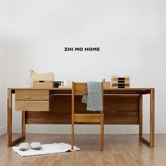 Nordic pure solid oak desk desk, simple desk with drawers, computer desk, workbench can be customized Elm 180*75*72 no