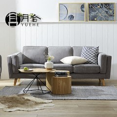 The sofa size small sofa furniture modern apartment layout latex, living room sofa combination of Japan and South Korea Single gray