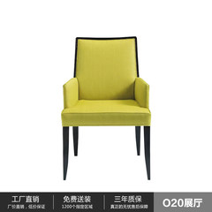 The lion furniture new American village light luxury dining chair dining leisure chair desk chair armrest Armless chair