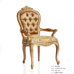 American classical European style luxury furniture wood hand-painted furniture chair chair dining chair 1065 apricot white rose Armchair chair