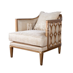 American style new classical cloth art, single sofa, hollow carving, leisure sofa, brand furniture customization Single Color 6