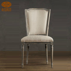 French country woodmensal leisure chair coffee chair American restaurant linen CHAIR Retro Furniture Customization
