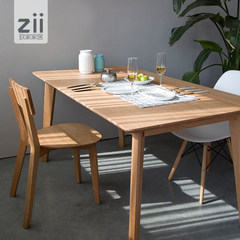 Home Furnishing / three white table / Nordic solid wood desk, table, red oak, black walnut table 1.6M black walnut (booking)