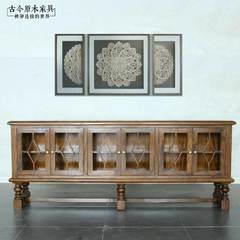 American country Thai furniture solid wood bedroom cabinet CB575 style old elm sideboard porch Ark