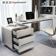 现代简约台式电脑桌书房办公桌家用卧室旋转转角烤漆书桌书柜组合 1.6*0.6M书桌