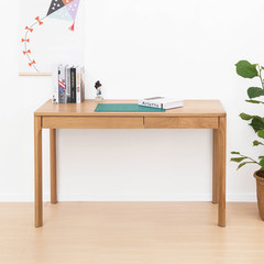 The export of pure solid wood with oak desk drawer 1.2 meters computer desk desk desk simple Japanese household Walnut 120cm no