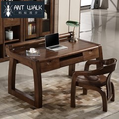 Ants stroll black walnut desk, desk, desk, computer desk, simple modern Chinese solid wood table 688# desk 150*80*76 CM no