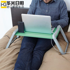Canada imports folding mobile computer desk, lazy bed notebook, desktop table with mobile phone bracket green