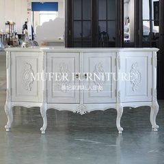 High end custom furniture, American new classical European entrance cabinet, solid food restaurant sideboard GC871 Color and size can be customized 4 door