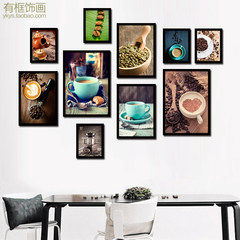 Cafe small fresh and simple modern decorative painting frame painting mural paintings leisure bar restaurant wall 52*70 White frame (thick 3.5cm) O (20) Independent