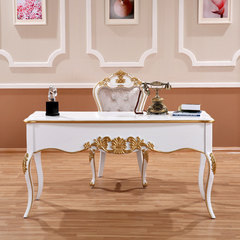 European style wooden desk desk new European classical furniture French computer desk White, silver, no chairs no