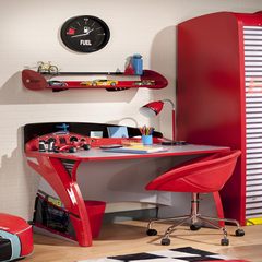 Children's personality F1 racing bed, supporting computer desk, desk, learning table, special spike Instrument panel desk no