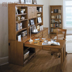 American country desk, bookcase, bookshelf, free combination, corner solid wood computer desk, desk, desk custom 1 desks, +3 bookcase combination yes