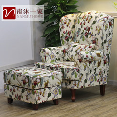 American country single sofa, tiger chair, Nordic single sofa, leisure chair, sofa chair, American furniture Pedal suit Fresh flowers