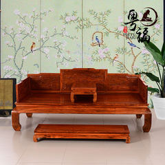 Chinese antique furniture of Ming and Qing Dynasty rosewood wood hedgehog rosewood Classic Landscape Couch Sofa Bed Luohan arhat bed 1 meters wide Below 1.2 meters