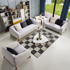 The large-sized apartment office sofa cloth and a combination of modern housing a single double sofa Double Greyish white