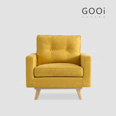GOOi Nordic cloth art single sofa, modern minimalist small apartment, living room sofa, coffee shop, leisure sofa chair Single Mayan blue