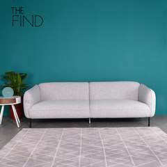 THE FIND/ Italy simple modern living room fabric furniture double three people equipped with Fiori sofa Three people Light grey