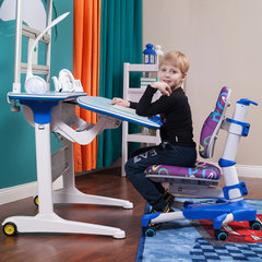The lifting desk desk chair and desk for children grow students very suit certification section below the line Blue book chair